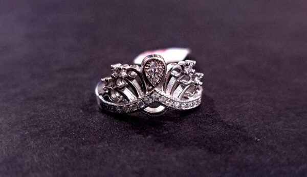 925 Sterling Silver Princess Crown Ring