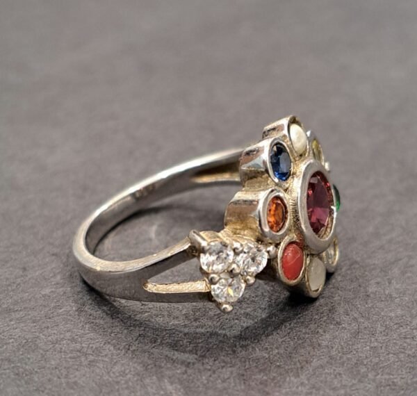 925 Sterling Silver Navratan Ring - Image 2