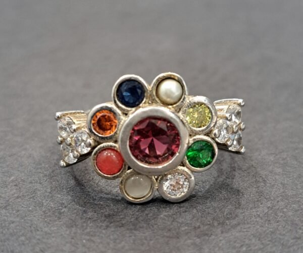 925 Sterling Silver Navratan Ring
