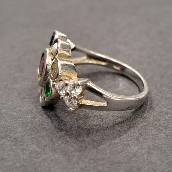 925 Sterling Silver Navratan Ring - Image 4
