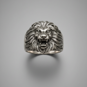 925 Sterling Silver Lion-Head Ring