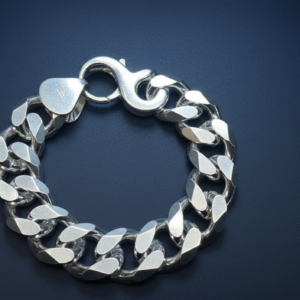 Silver Sterling 925 Men’s Heavy Curb Link Bracelet
