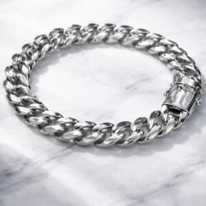 925 Sterling Silver Cuban Chain Bracelet